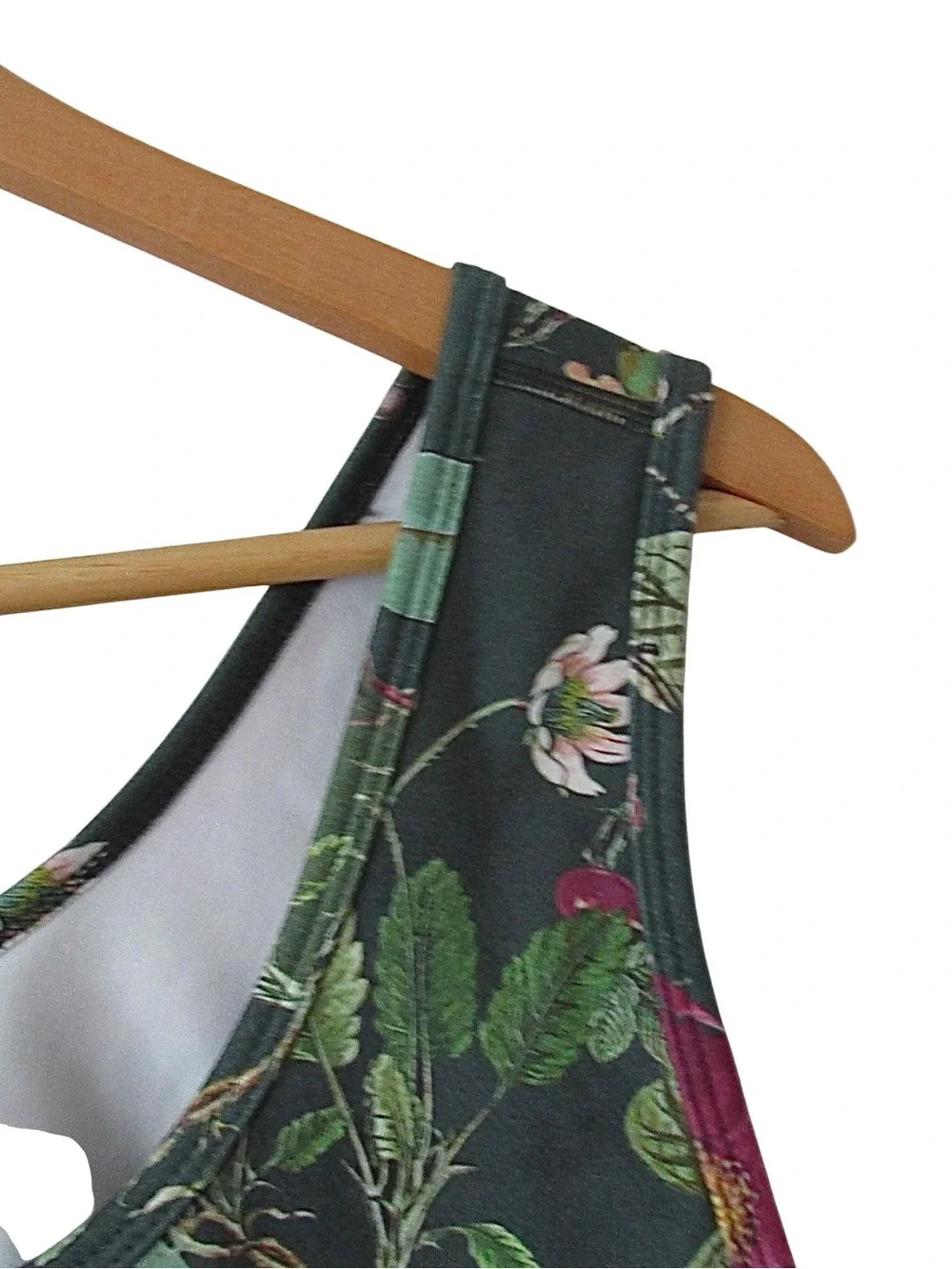 Roots x Alder Crop Top 3XL Green Garden Floral Sports Bra Athletic Activewear - Picture 4 of 10